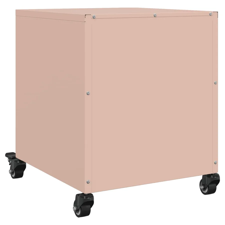 Tables de chevet 2 pcs rose 36x39x43,5 cm acier - 8