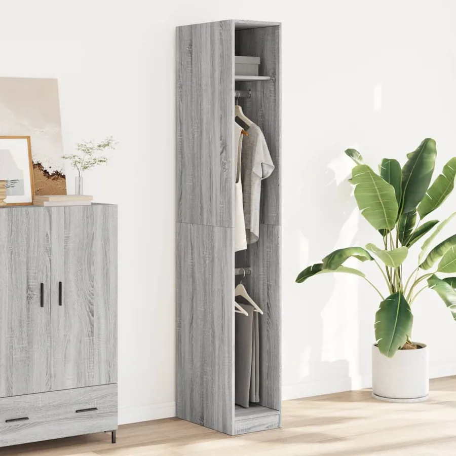 Garde-robe sonoma gris 30x50x200 cm bois d'ingénierie - 3