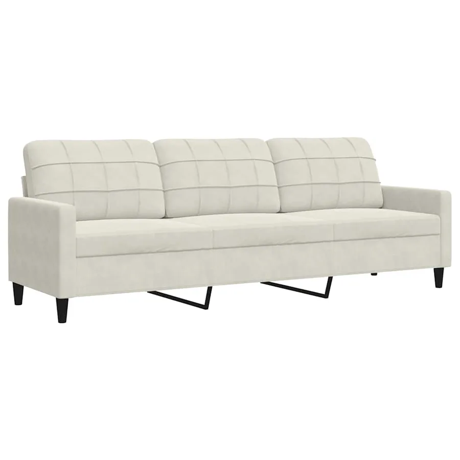 Ensemble de canapés 2 pcs avec coussins et traversins velours - 4