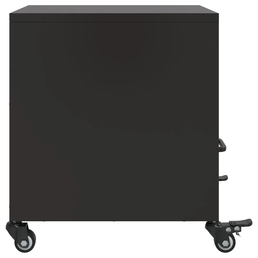 Tables de chevet 2 pcs noir 36x39x43,5 cm acier - 7