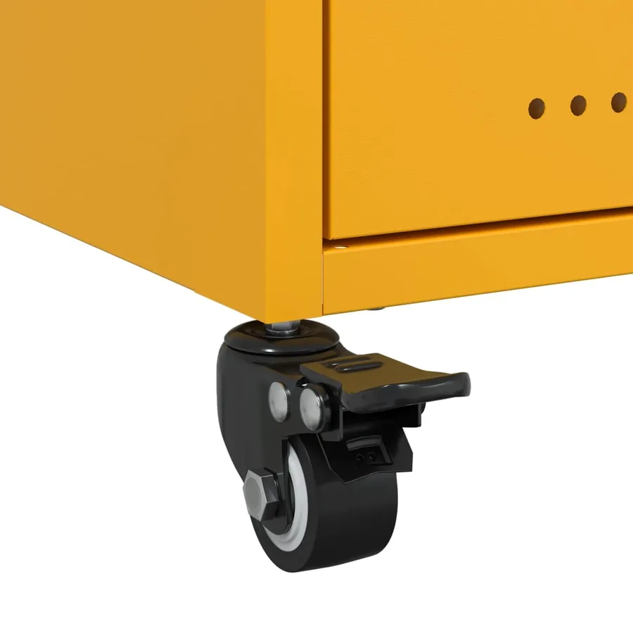 Tables de chevet 2 pcs jaune moutarde 36x39x43,5 cm acier - 10