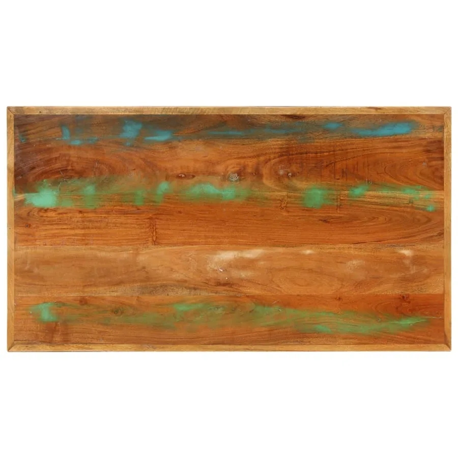 Table basse 100x55x45 cm bois de récupération massif - 4