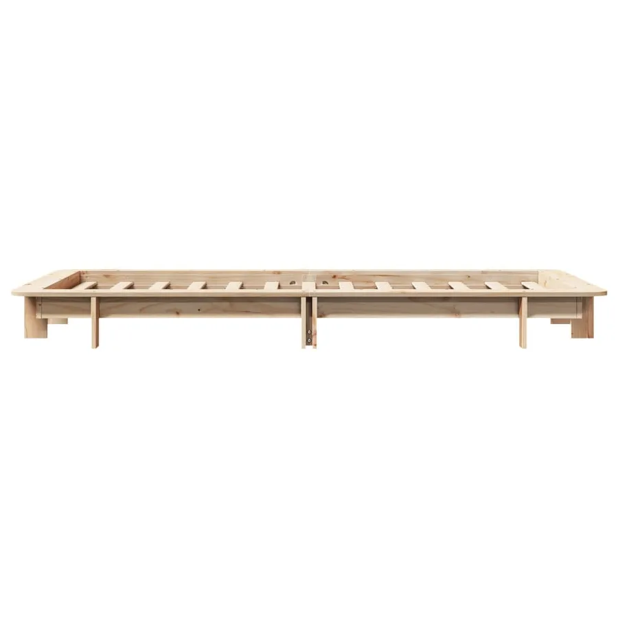 Cadre de lit sans matelas 90x200 cm bois de pin massif - 5