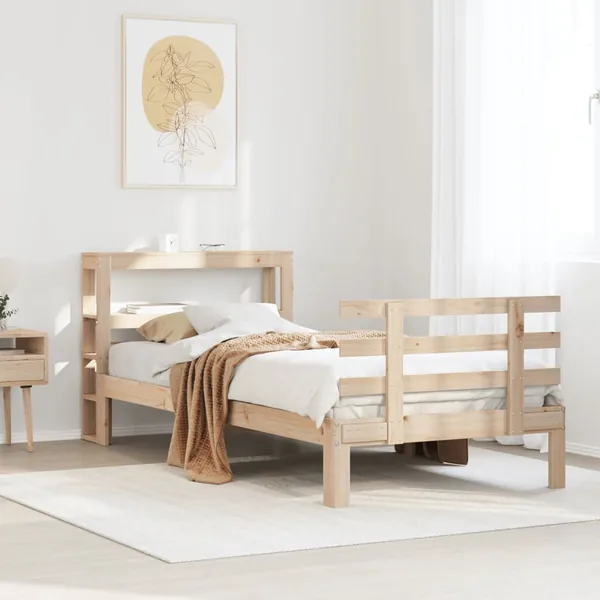 Cadre de lit avec tête de lit sans matelas 90x190 cm