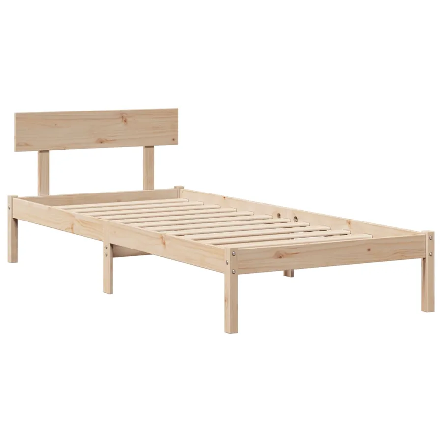 Cadre de lit sans matelas 90x200 cm bois de pin massif - 8