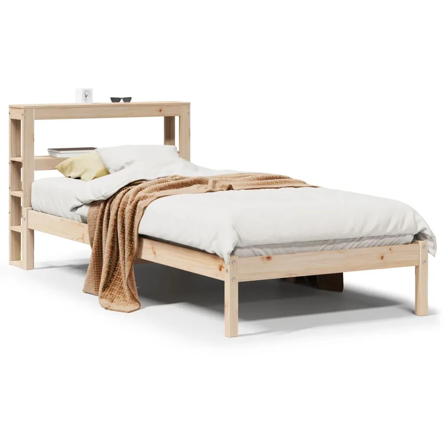 Cadre de lit sans matelas 90x200 cm bois de pin massif - 2