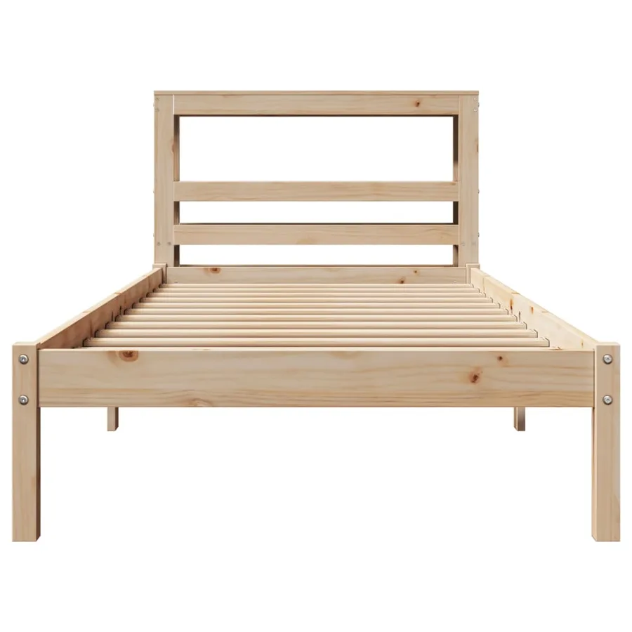 Cadre de lit sans matelas 90x200 cm bois de pin massif - 4