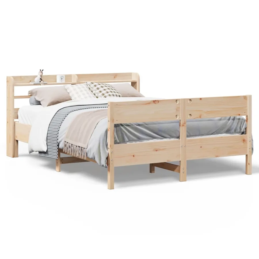 Cadre de lit sans matelas 160x200 cm bois massif de pin - 2
