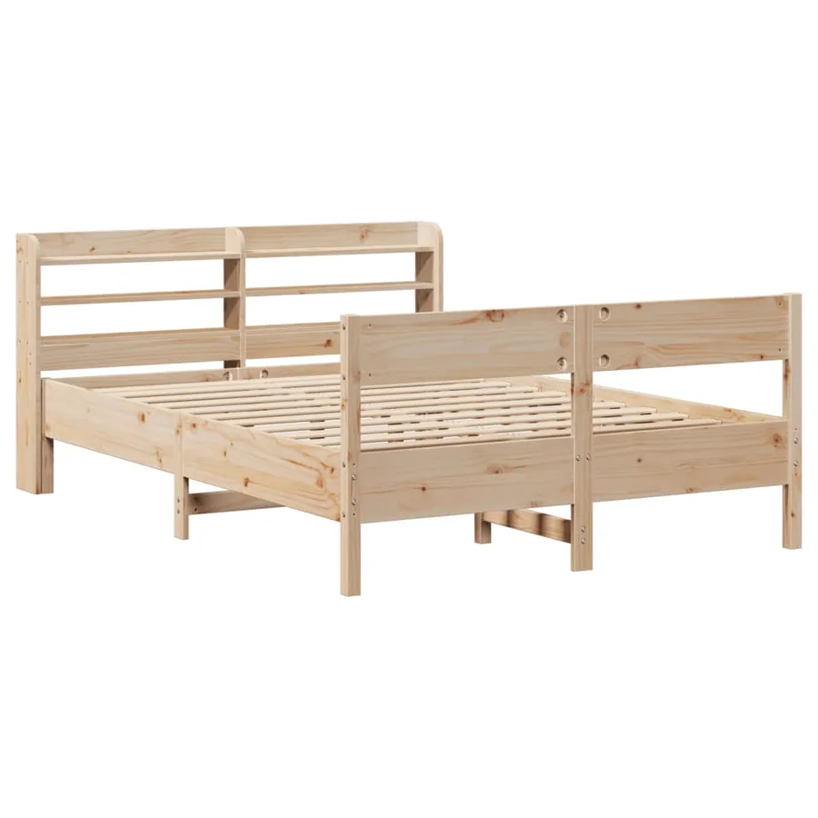 Cadre de lit sans matelas 160x200 cm bois massif de pin - 3