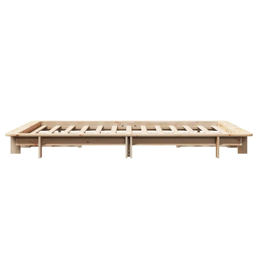 Cadre de lit sans matelas 120x190 cm bois de pin massif - 5