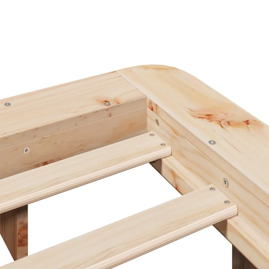 Cadre de lit sans matelas 120x190 cm bois de pin massif - 7