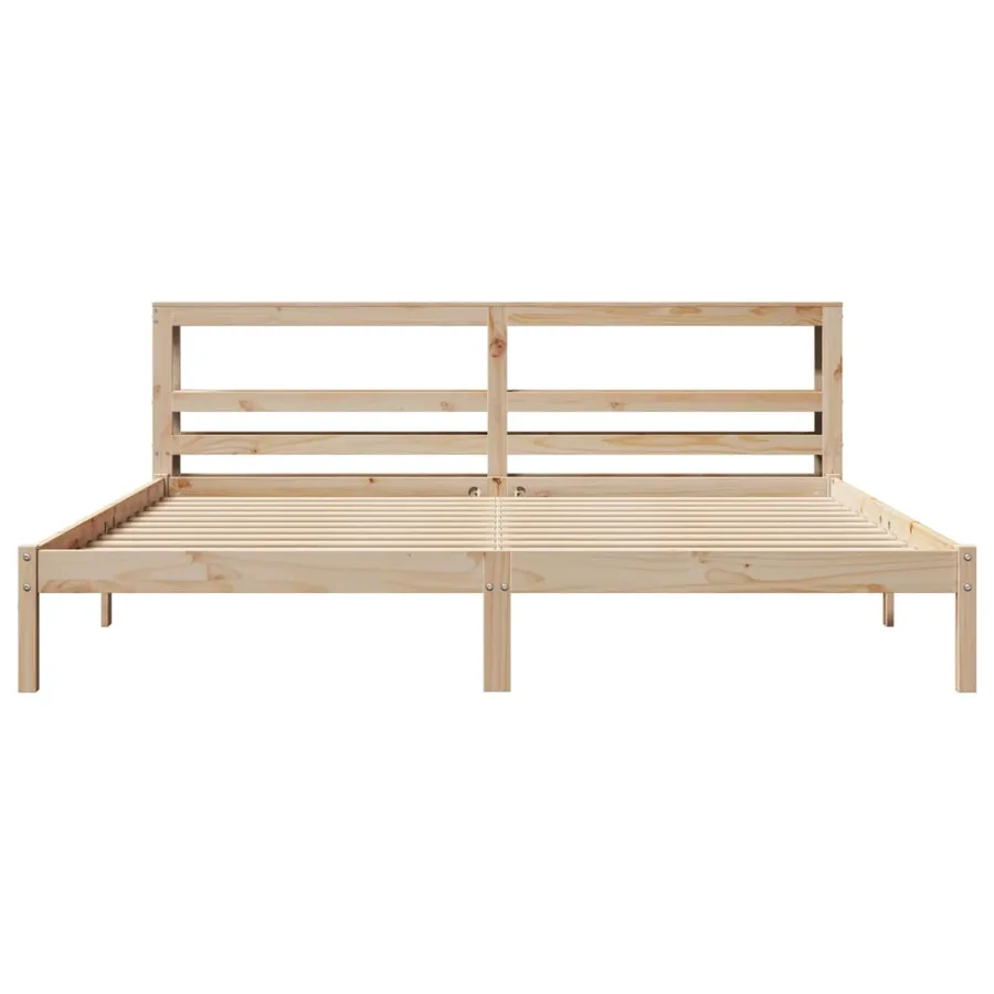 Cadre de lit sans matelas 180x200 cm bois massif de pin - 4