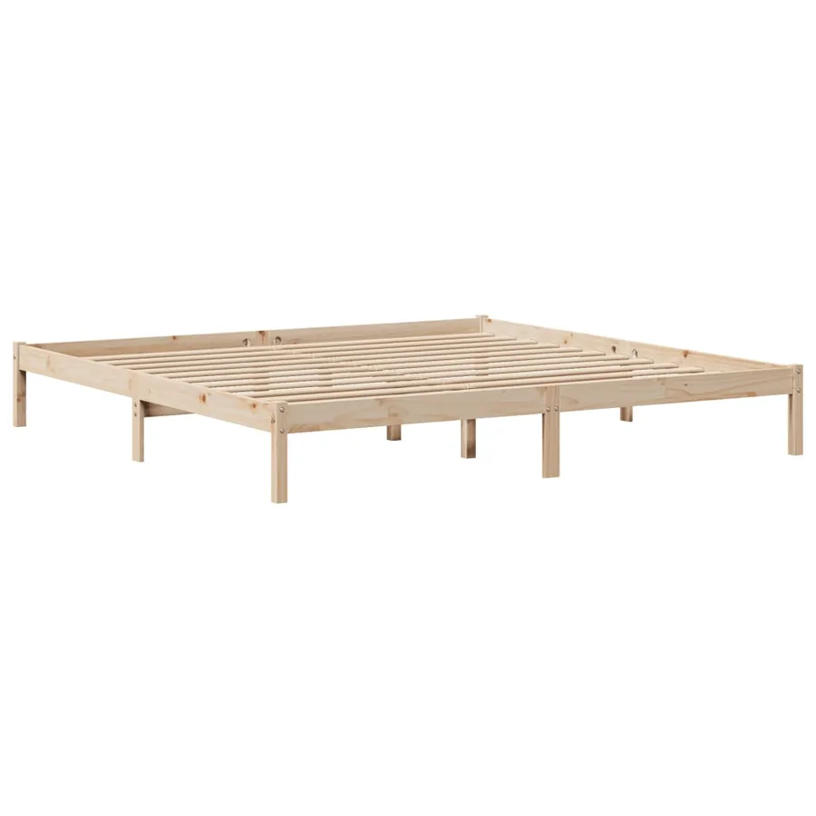 Cadre de lit sans matelas 180x200 cm bois massif de pin - 7