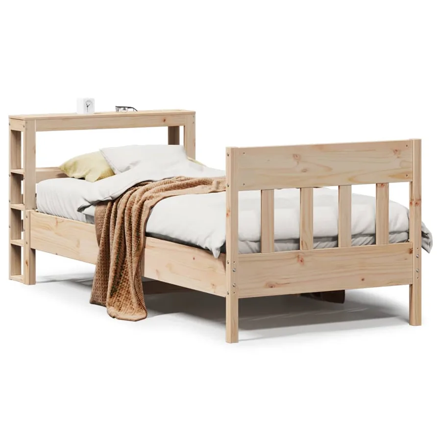 Cadre de lit sans matelas 90x200 cm bois de pin massif - 2