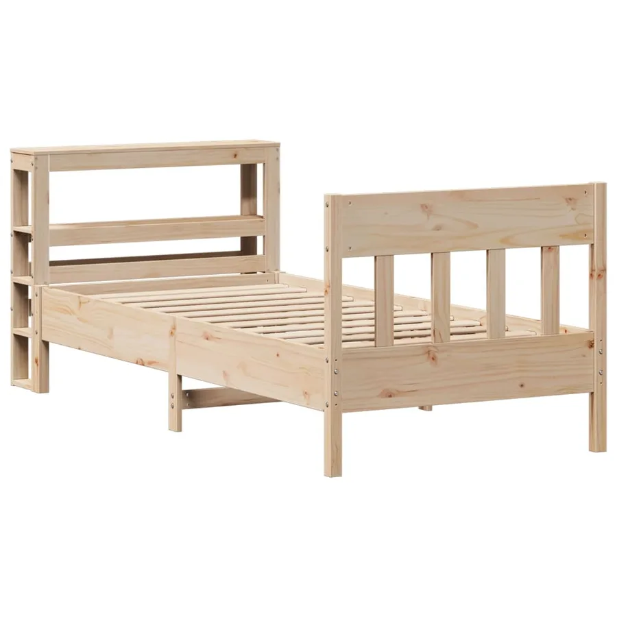Cadre de lit sans matelas 90x200 cm bois de pin massif - 3