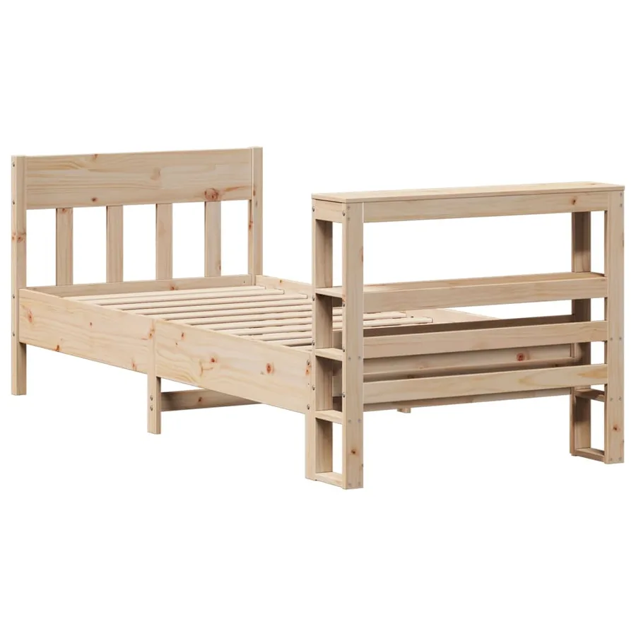 Cadre de lit sans matelas 90x200 cm bois de pin massif - 6