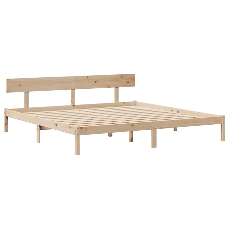 Cadre de lit sans matelas 180x200 cm bois massif de pin - 8