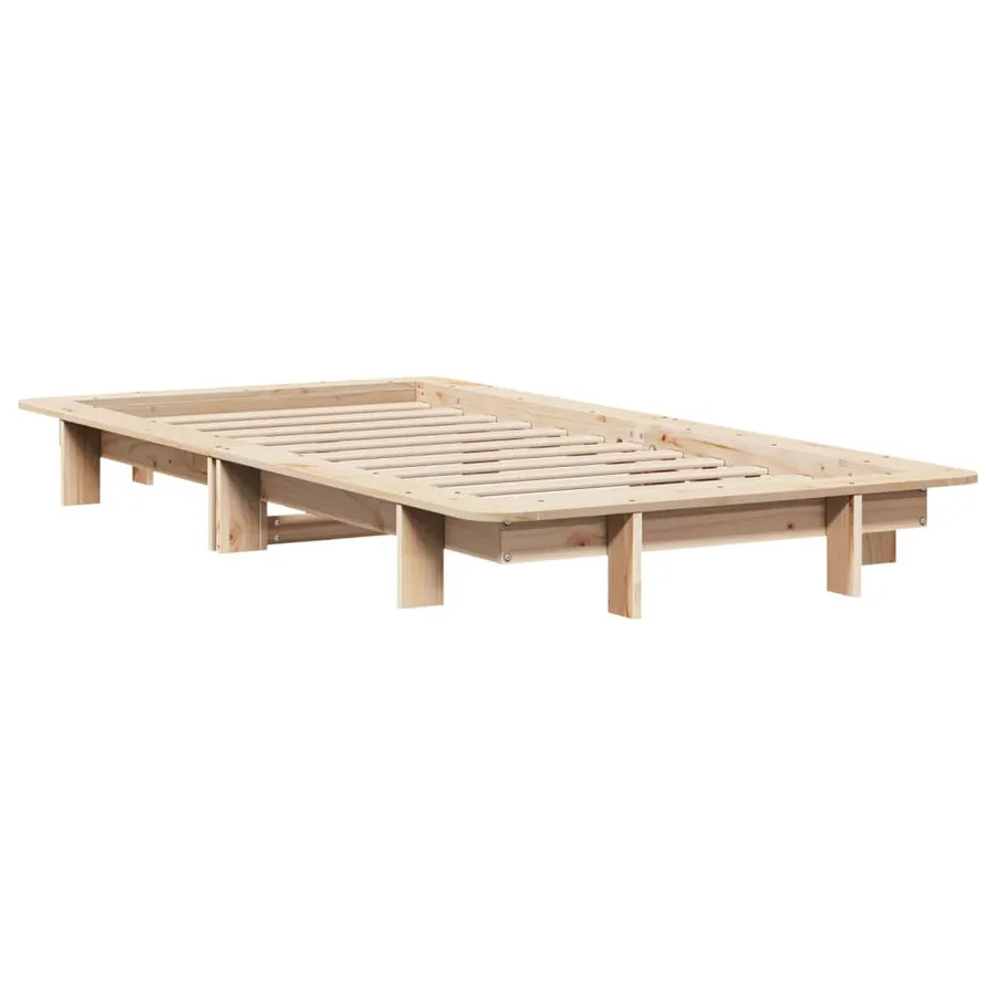 Cadre de lit sans matelas 90x190 cm bois de pin massif - 3