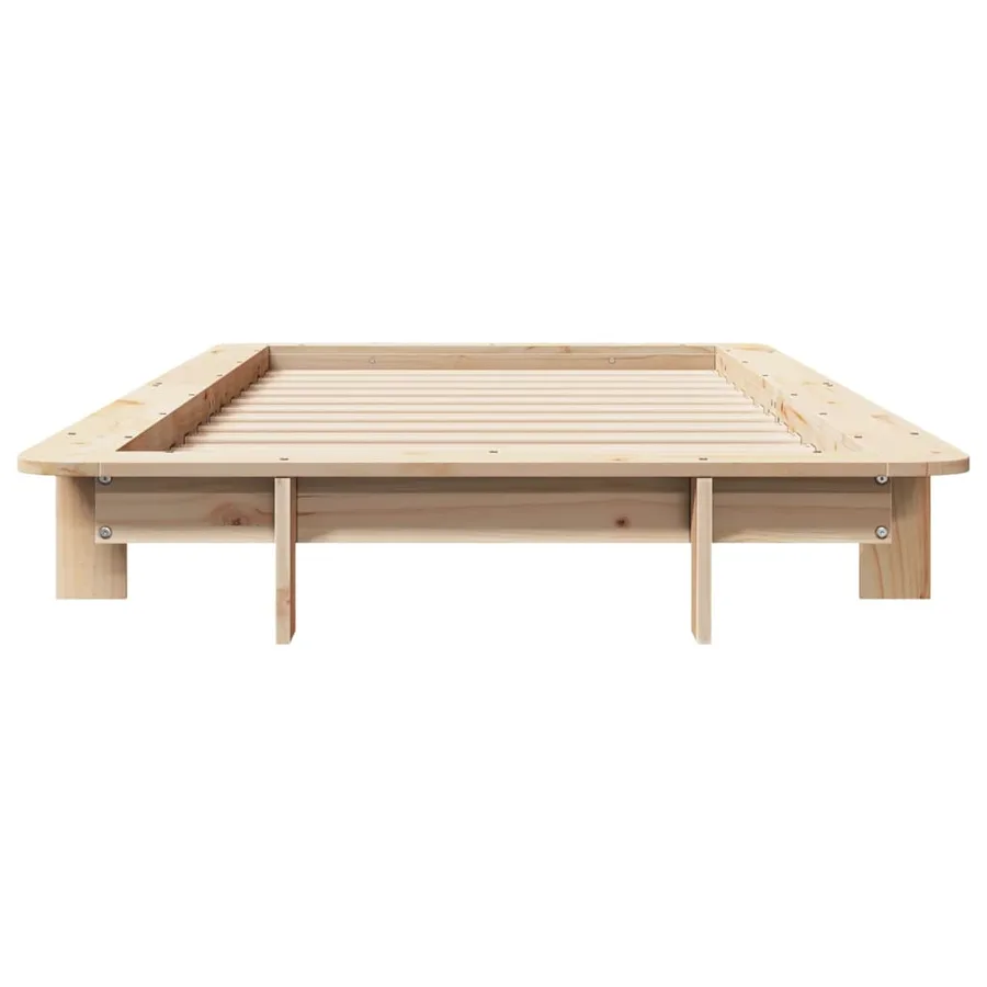 Cadre de lit sans matelas 90x190 cm bois de pin massif - 4