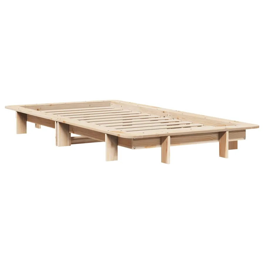 Cadre de lit sans matelas 90x190 cm bois de pin massif - 6