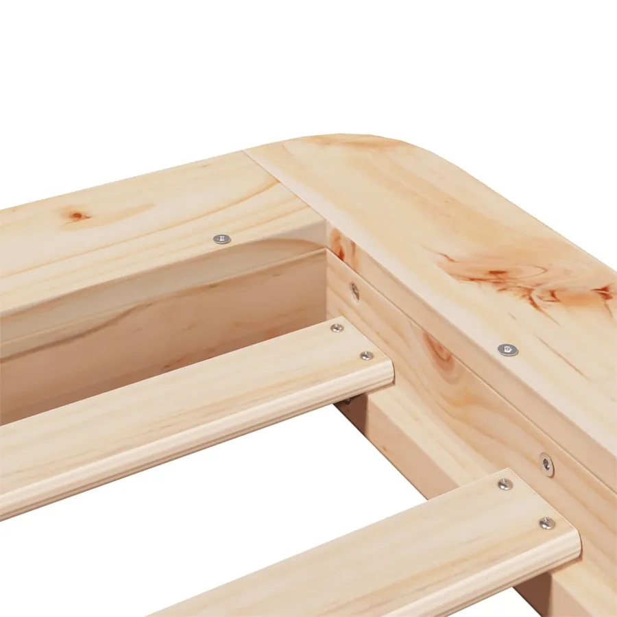 Cadre de lit sans matelas 90x190 cm bois de pin massif - 7