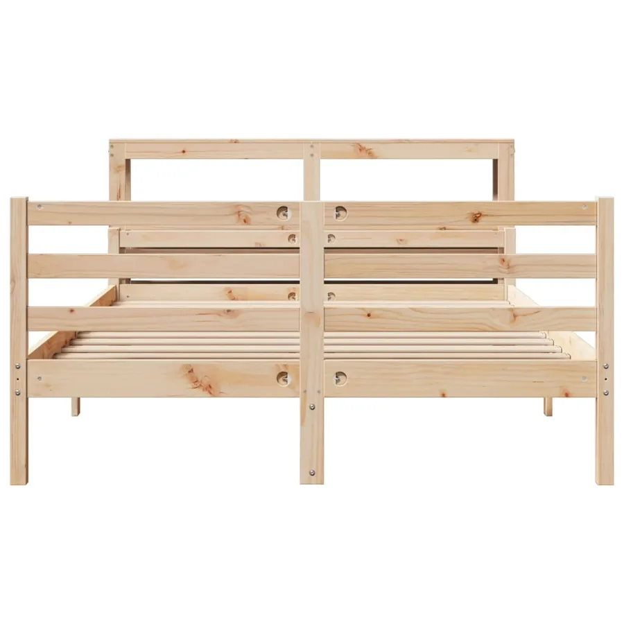 Cadre de lit avec tête de lit sans matelas 140x200 cm - 4