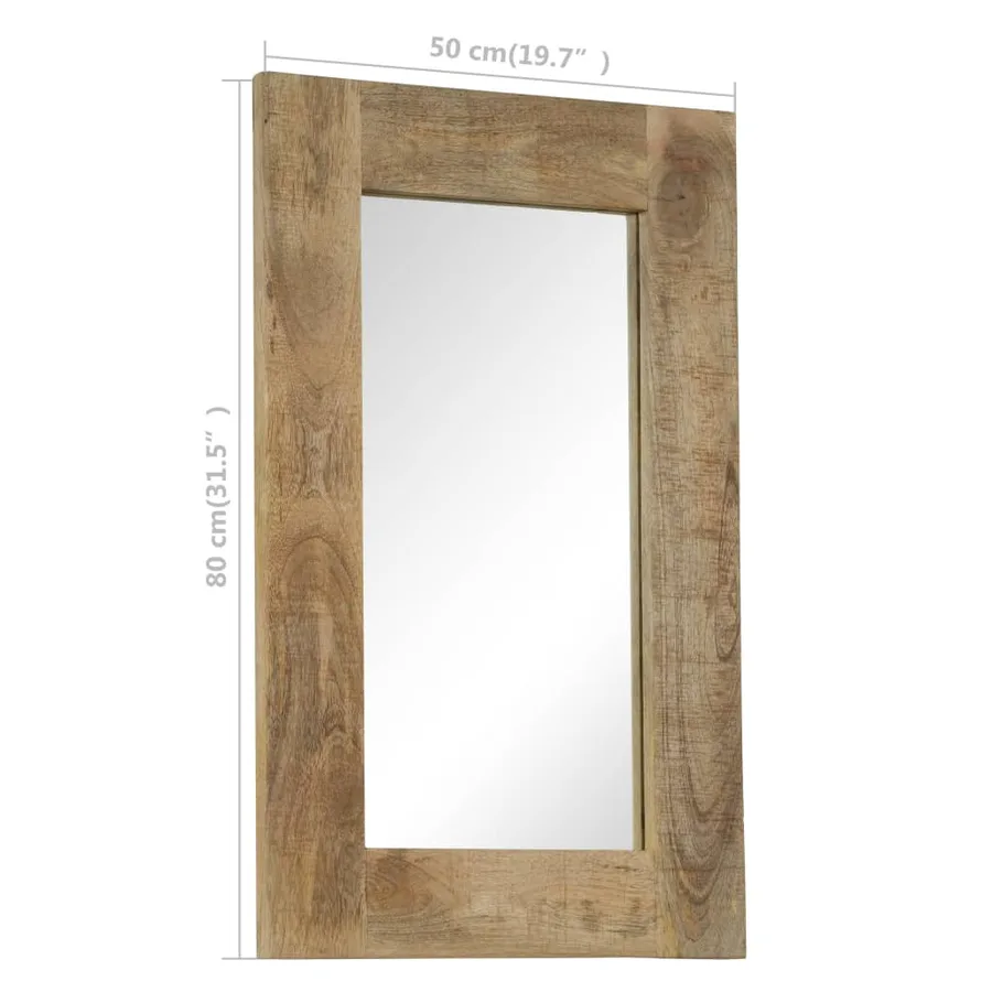 Miroir Bois de manguier massif 50 x 80 cm - 11