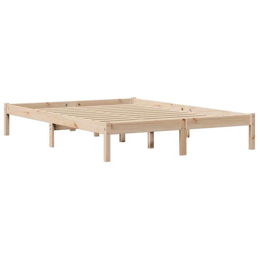 Cadre de lit sans matelas 140x190 cm bois de pin massif - 7