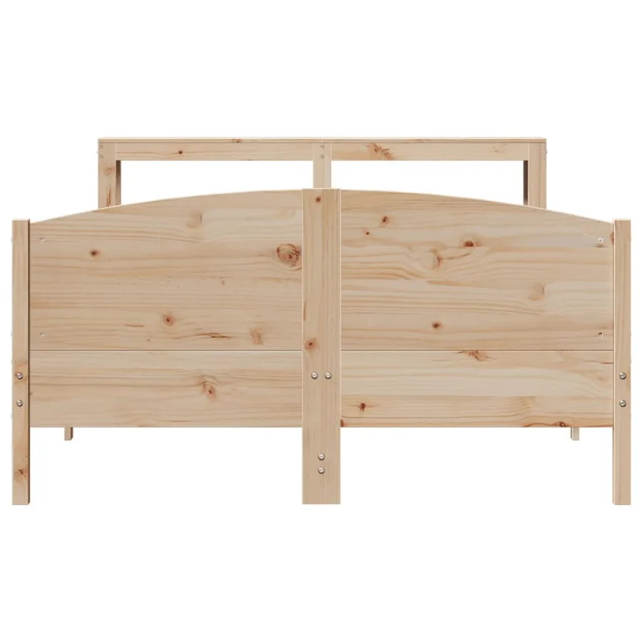 Cadre de lit sans matelas 140x200 cm bois massif de pin - 4