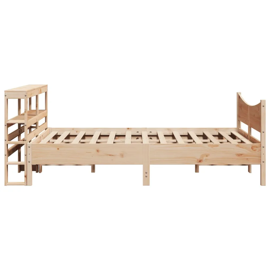 Cadre de lit avec tête de lit 140x190 cm bois de pin massif - 7