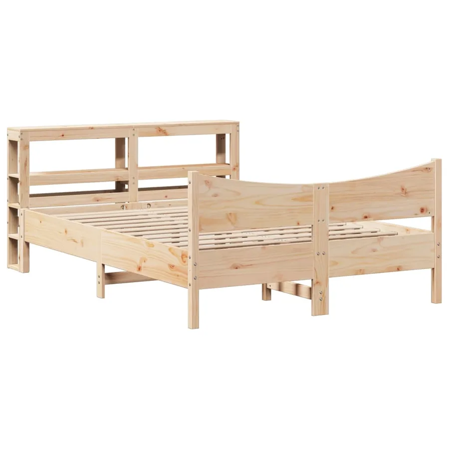 Cadre de lit avec tête de lit 140x200 cm bois de pin massif - 2