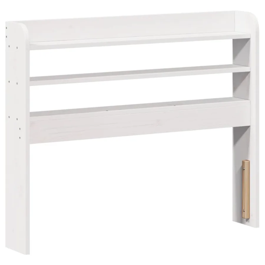Cadre de lit sans matelas blanc 90x200 cm bois de pin massif - 8