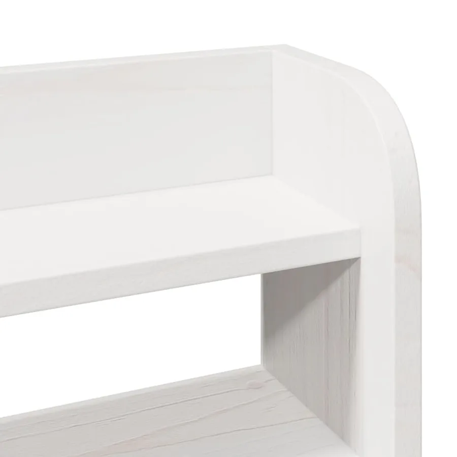 Cadre de lit sans matelas blanc 90x190 cm bois de pin massif - 10