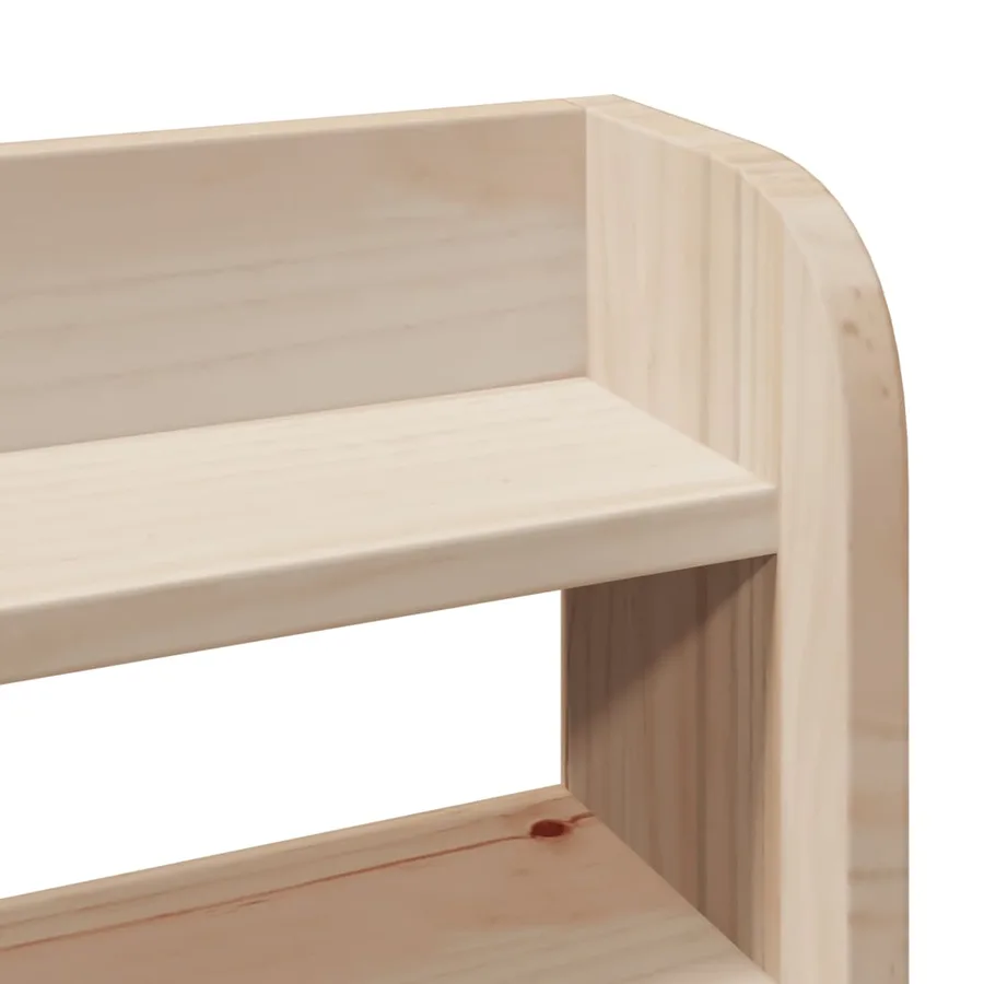 Tête de lit avec étagères 100 cm bois massif de pin - 7