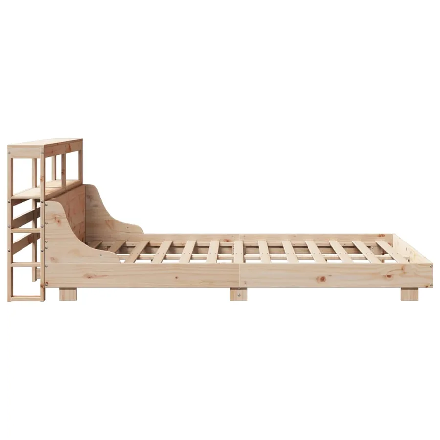 Cadre de lit sans matelas 140x190 cm bois de pin massif - 5