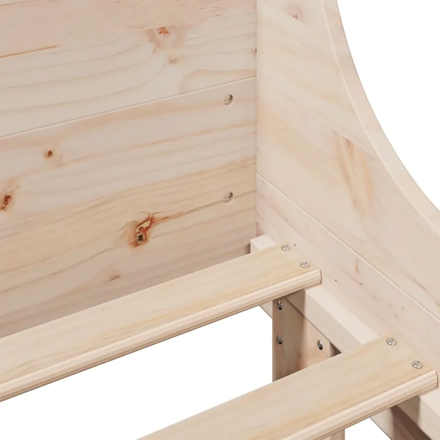 Cadre de lit sans matelas 140x190 cm bois de pin massif - 9