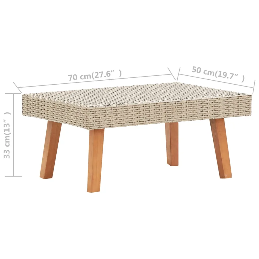 Salon de jardin 2 pcs avec coussins Résine tressée Beige - 11
