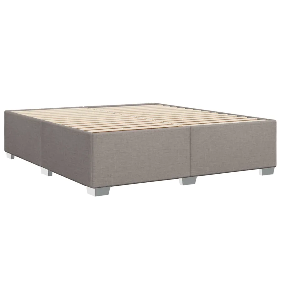 Cadre de lit sans matelas taupe 180x200 cm tissu - 6