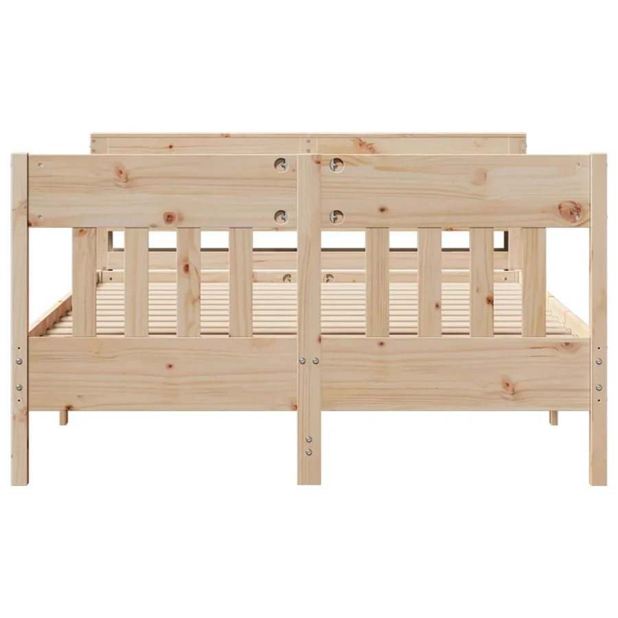 Cadre de lit sans matelas 120x200 cm bois de pin massif - 4
