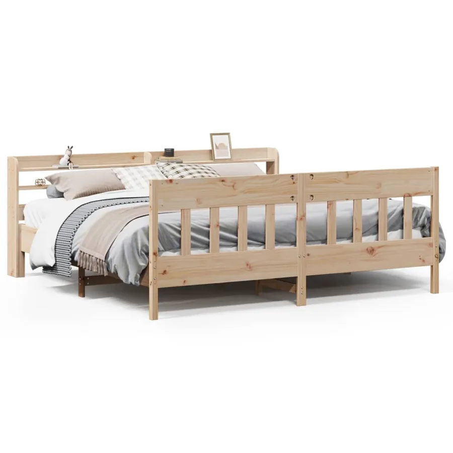 Cadre de lit sans matelas 180x200 cm bois massif de pin - 2