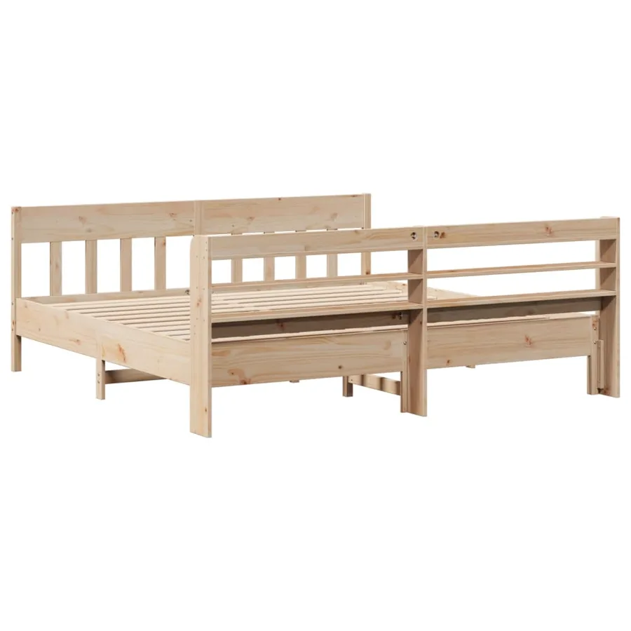 Cadre de lit sans matelas 180x200 cm bois massif de pin - 6