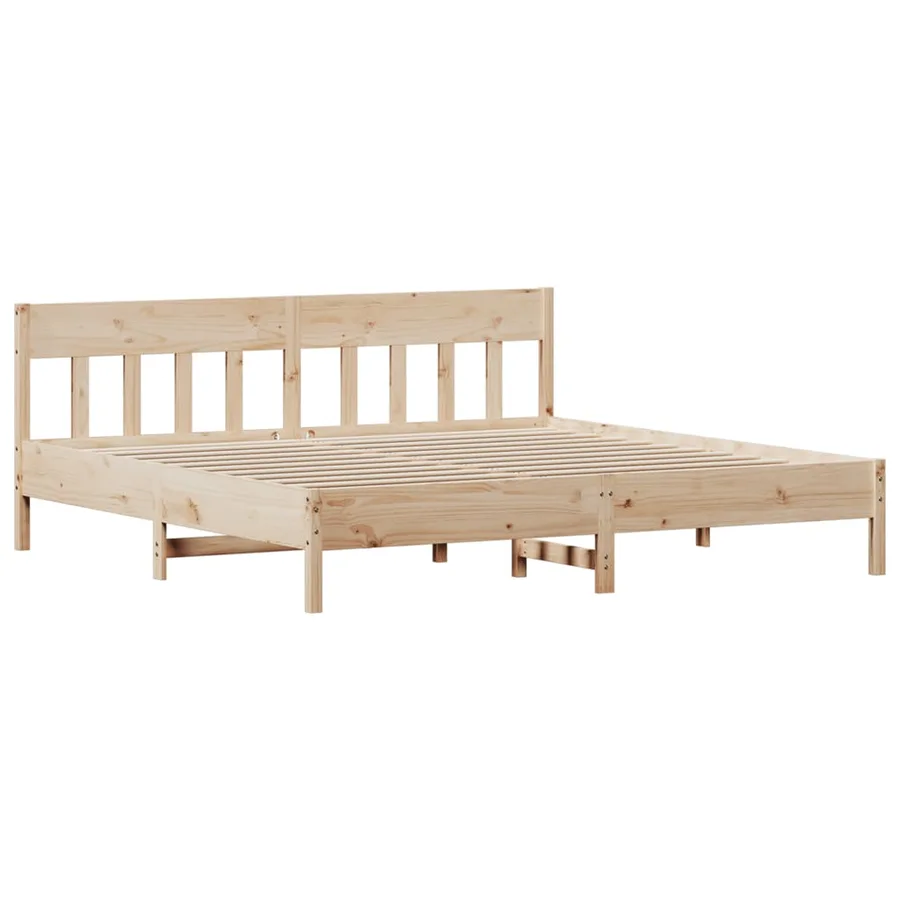 Cadre de lit sans matelas 180x200 cm bois massif de pin - 7