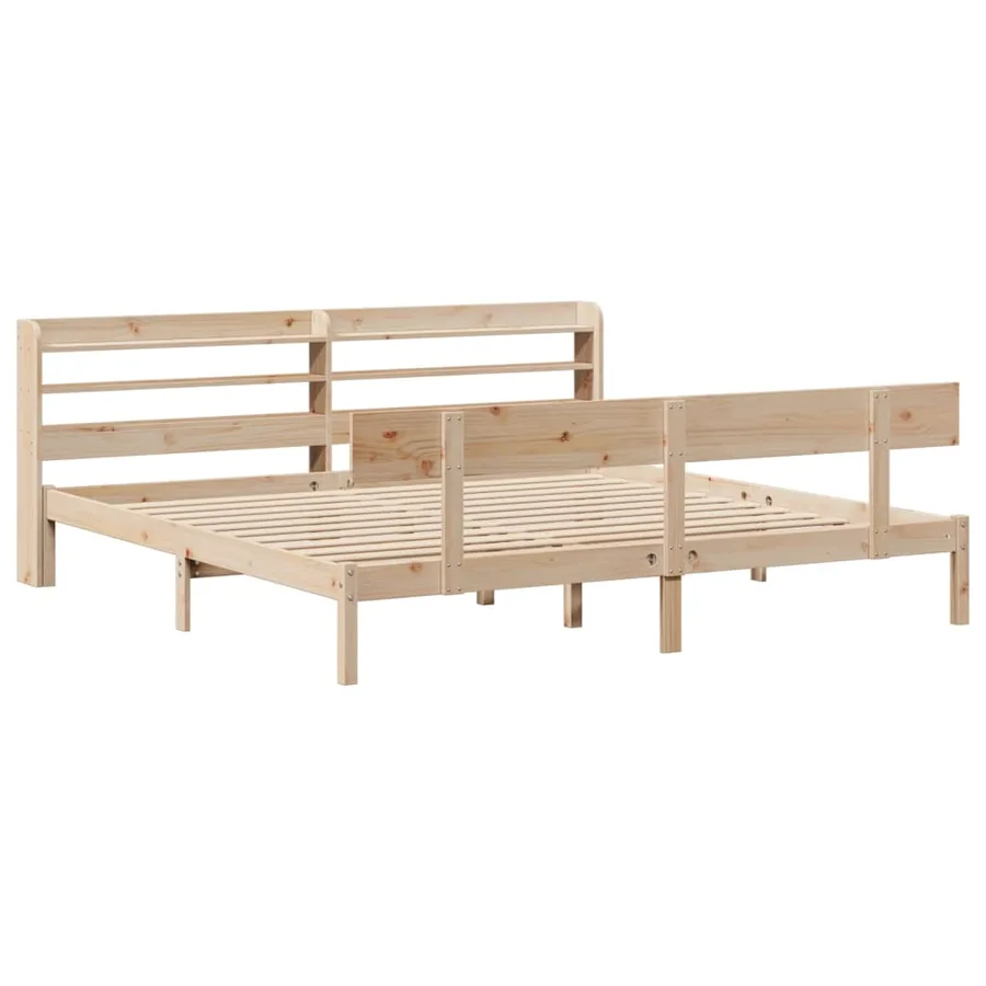 Cadre de lit sans matelas 180x200 cm bois massif de pin - 3