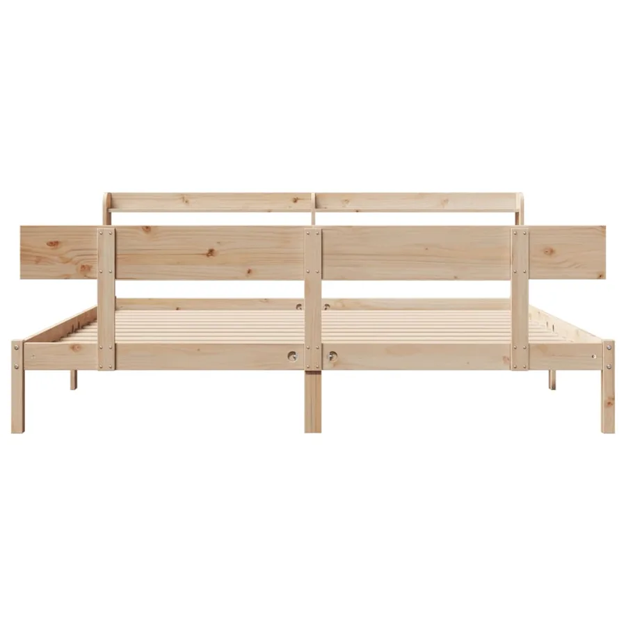 Cadre de lit sans matelas 180x200 cm bois massif de pin - 4