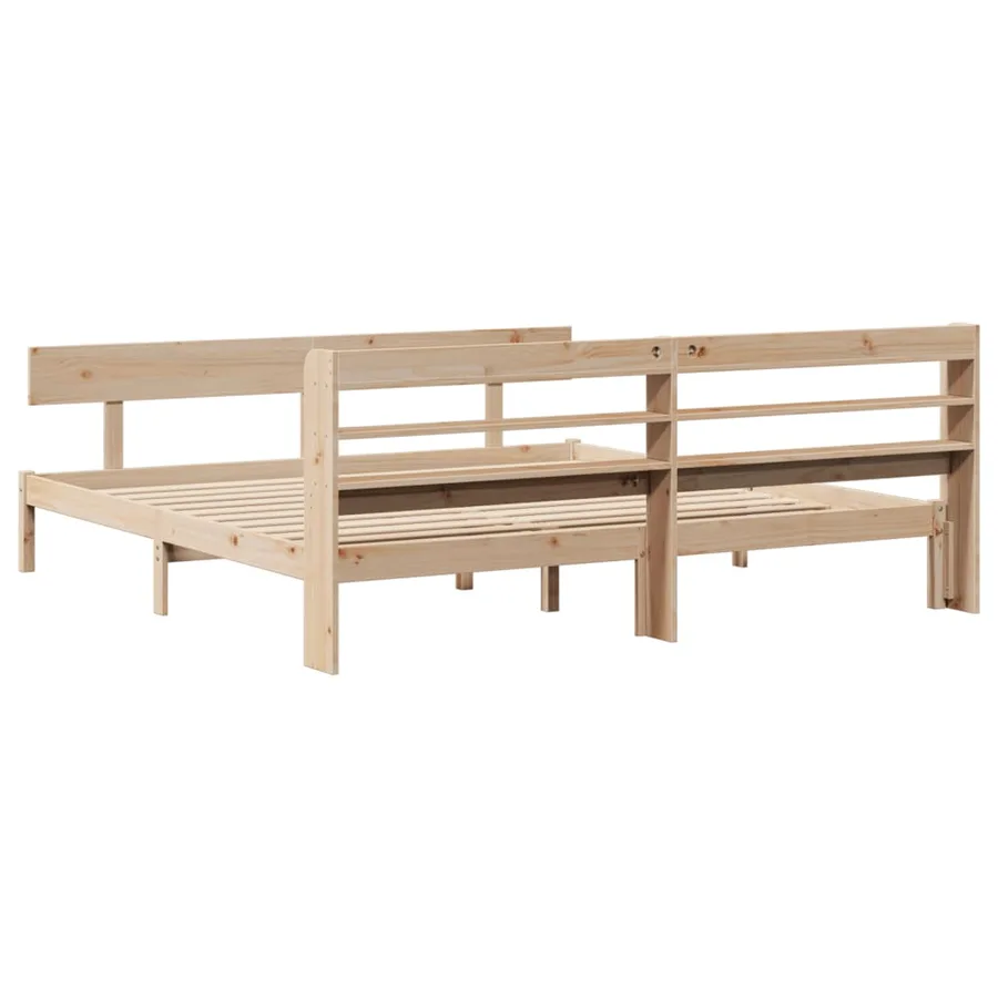Cadre de lit sans matelas 180x200 cm bois massif de pin - 6