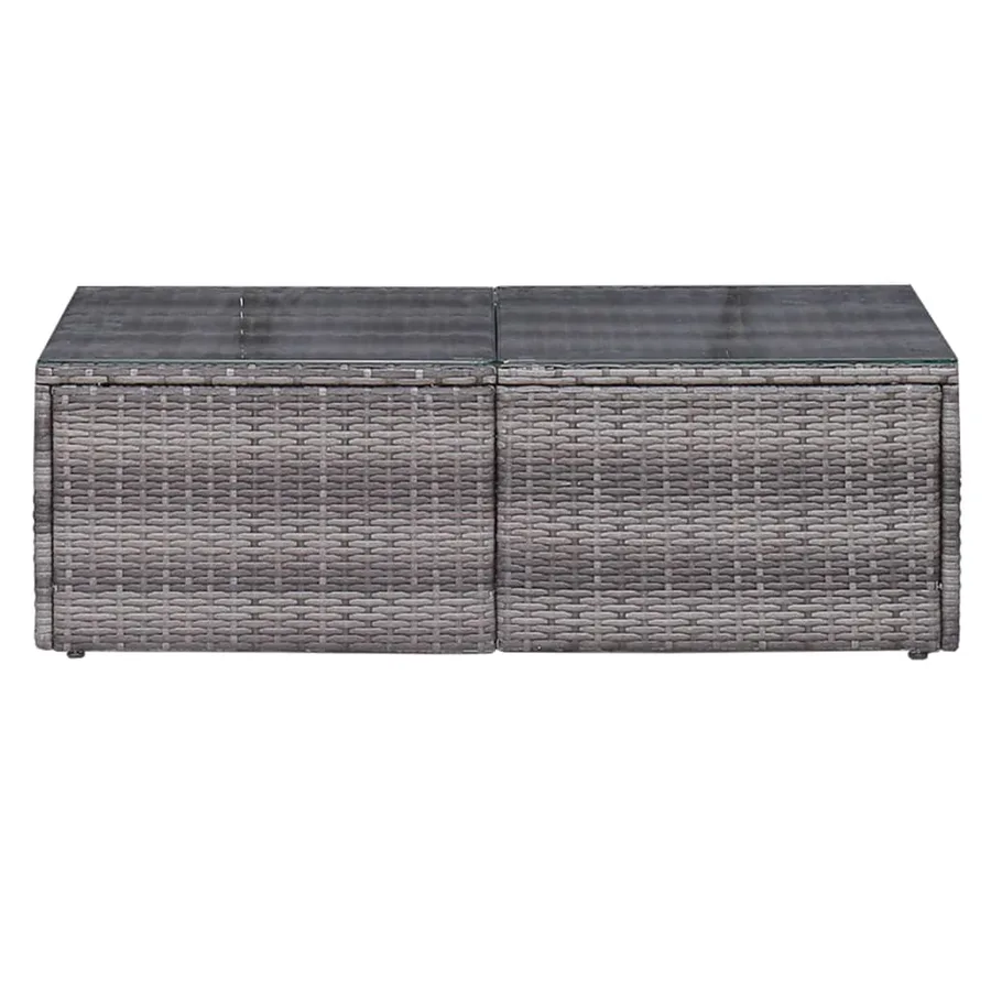 Salon de jardin 6 pcs et coussins et oreillers Résine tressée - 6