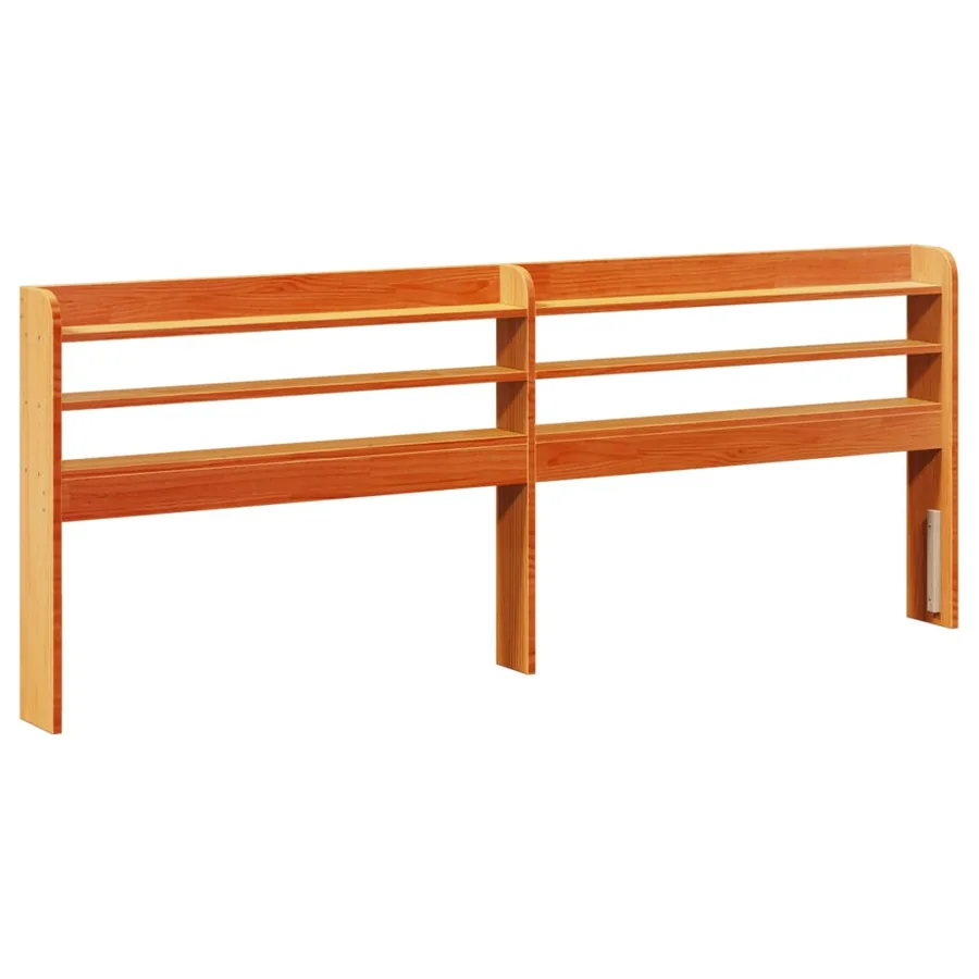 Cadre de lit sans matelas cire marron 120x200cm bois pin massif - 6