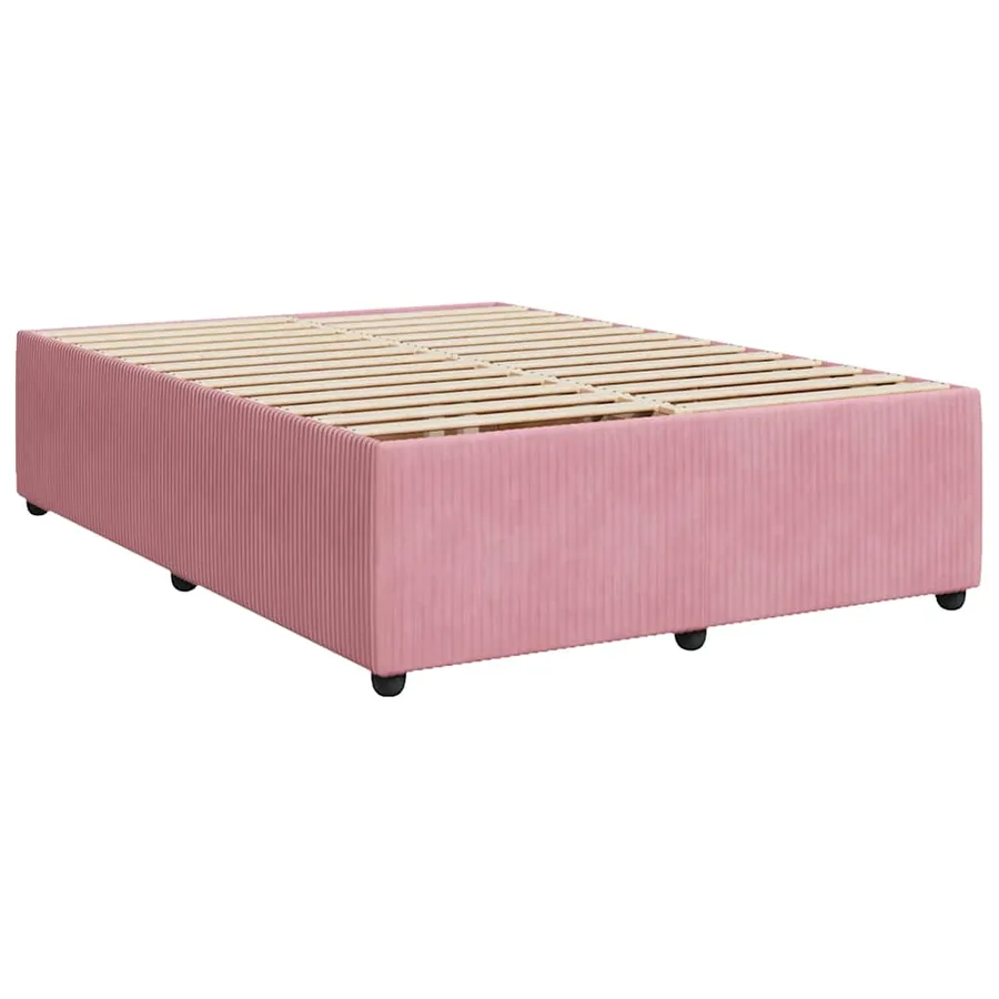 Sommier à lattes de lit avec matelas Rose 160x200 cm Velours - 9