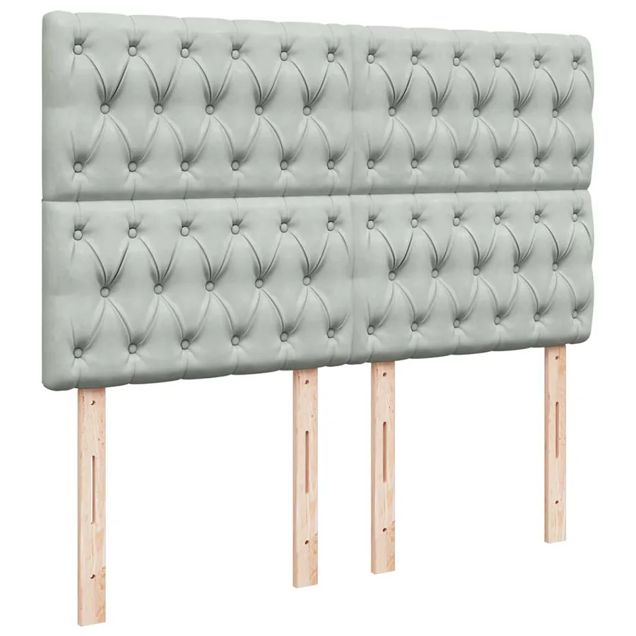Sommier à lattes de lit et matelas Gris clair 160x200cm Velours - 12