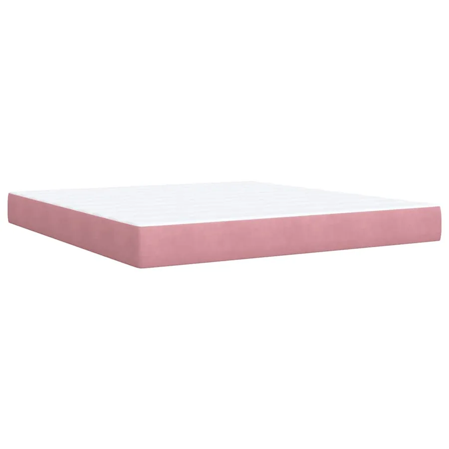 Sommier à lattes de lit avec matelas Rose 180x200 cm Velours - 7